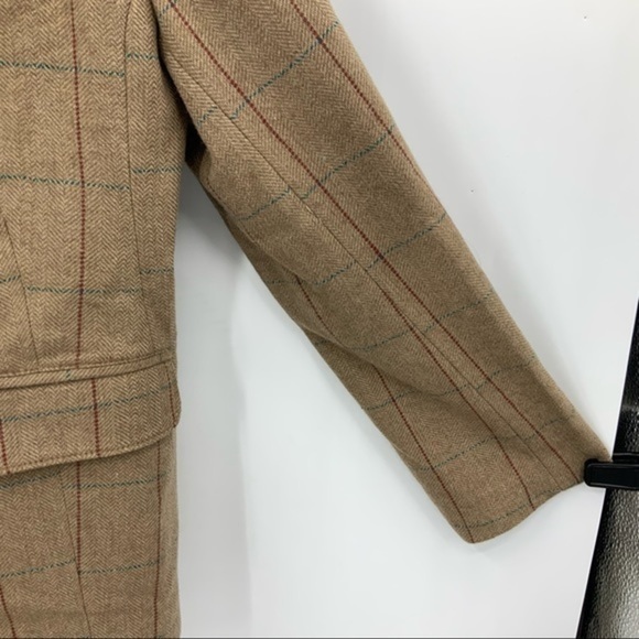 Eddie Bauer wool blend herringbone check double button lined blazer jack… - Picture 4 of 16